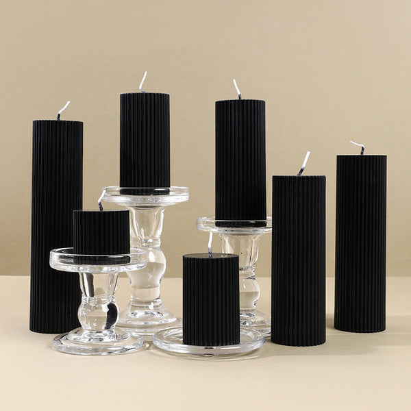 Black Cylinder Soy Candles